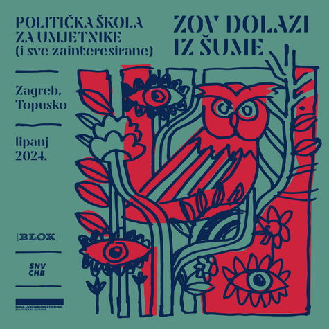 Plakat: Politička škola za umjetnike 2024