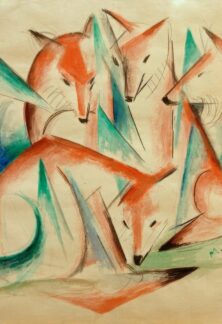 Franz Marc: Četiri lisice, 2013. akvarel.